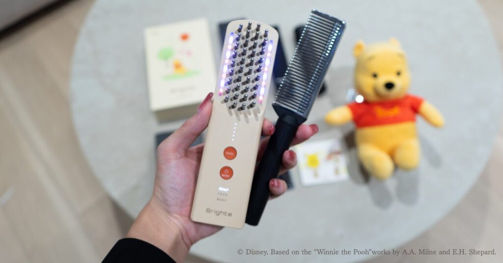 エレキブラシプラス　プーさん限定モデル＋コーム持ち